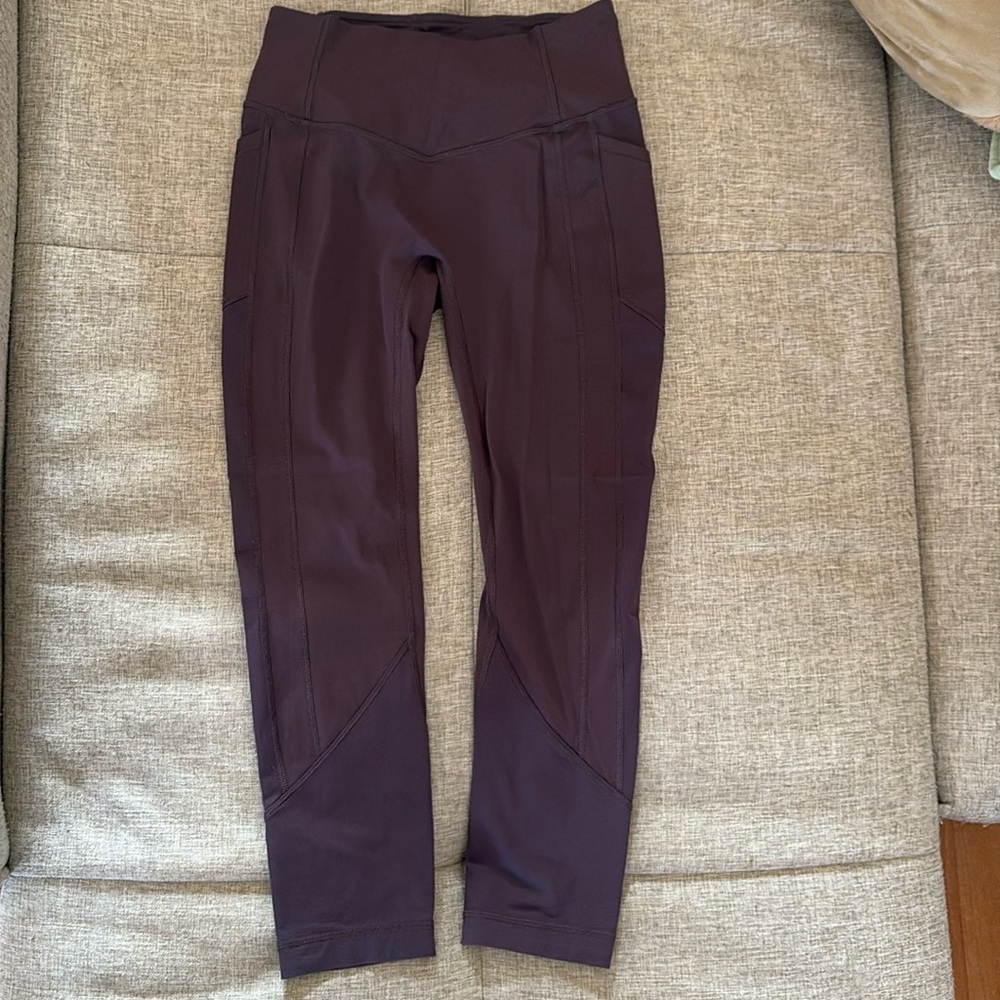Lululemon dark purple leggings, size 6, EUC